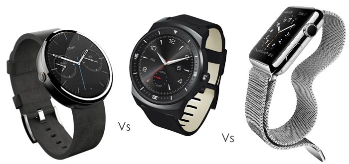 Moto 360 LG G Watch R Apple Watch