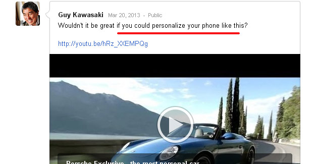 Guy Kawasaki's Google Plus+ Post