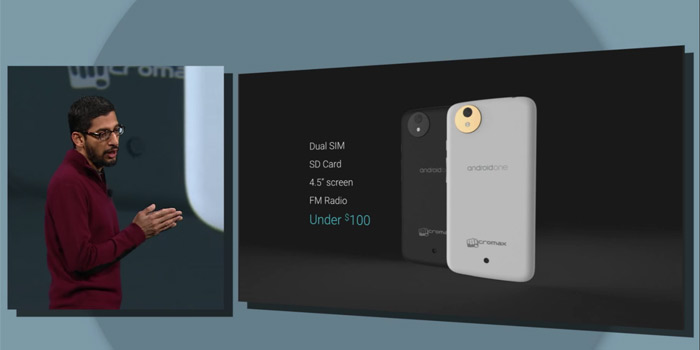 Sundar Pichai Presenting Android One