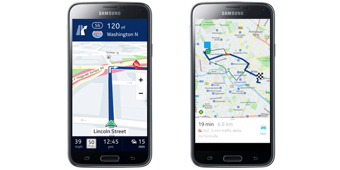 Nokia Maps Samsung Galaxy Phones