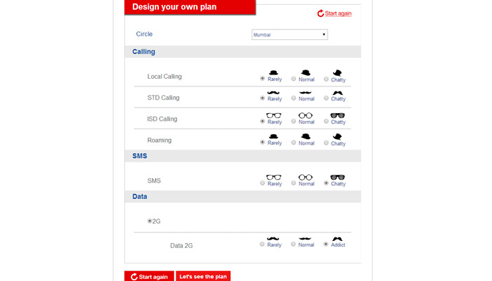 Aircel Plan Designer