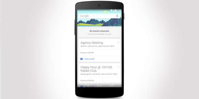 Google Now Cards Offline