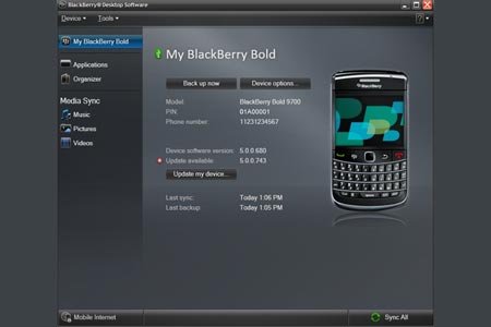 Blackberry Desktop v6.0