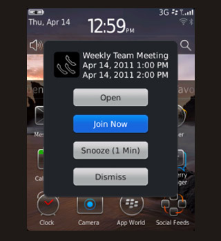 BlackBerry Mobile Conferencing app