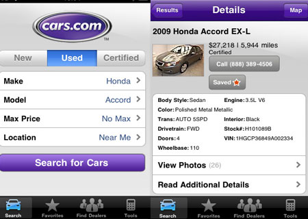 Cars.com iPhone App