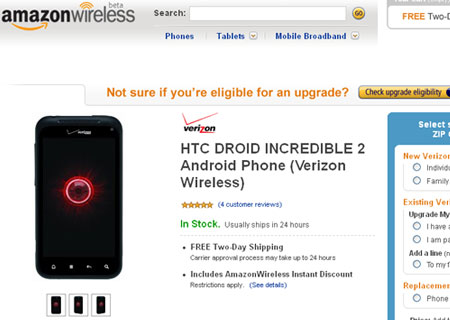 HTC Droid Incredible 2 Amazon