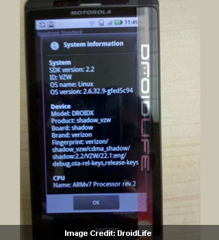 Droid X Android 2.2