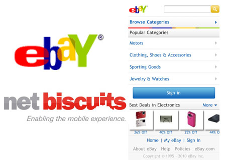 eBay mobile site
