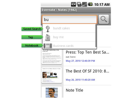 Evernote Android 1.4