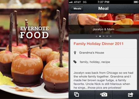 Evernote Food app