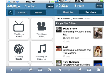 GetGlue Mobile Site SS