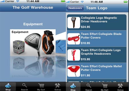 Golfwarehouse iPhone App