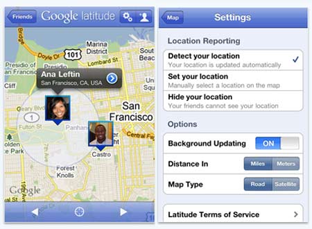 Google Latitude iPhone