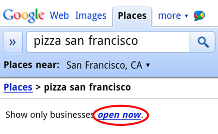 Google Open Now