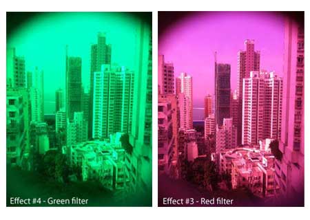 Holga Green Red Filters