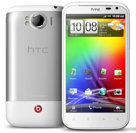 White HTC Sensation XL 01