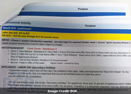 iPhone 5 Best Buy Document Leak