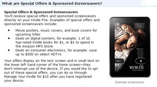 Kindle Fire HD Special Offers