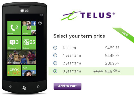 LG Optimus 7 Telus