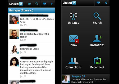 LinkedIn App Symbian