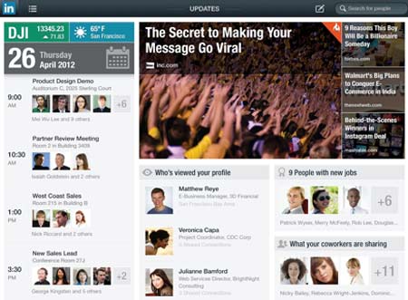 LinkedIn iPad App 1