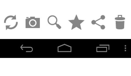android buttonbar action