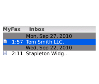 MyFax BlackBerry App
