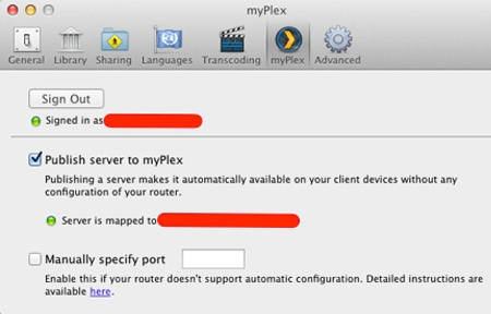 myPlex Cloud Service