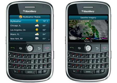 MyWeather Blackberry App