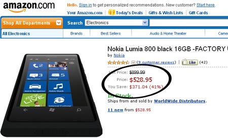 Nokia Lumia 800 Amazon