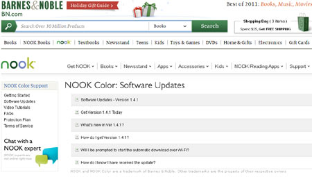 nook color software update download
