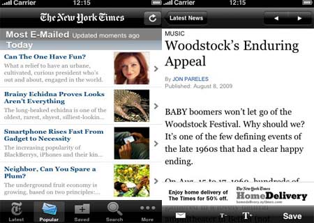 NYTimes iPhone App