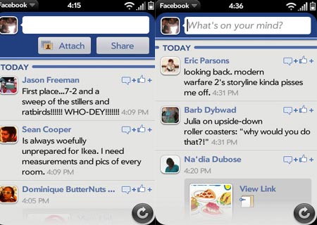 Palm Facebook App