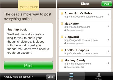 Posterous app