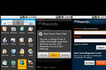 Rhapsody Android App