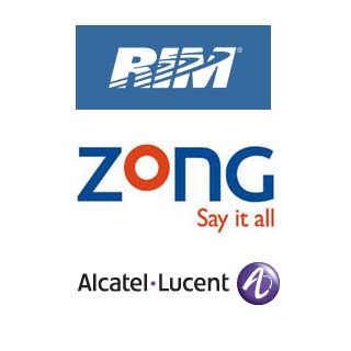 RIM Alcatel-Lucent Zong Logos