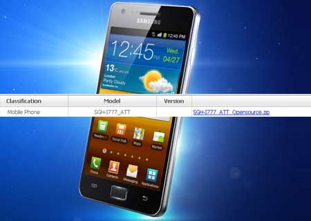 Samsung Galaxy S II Sourcecode