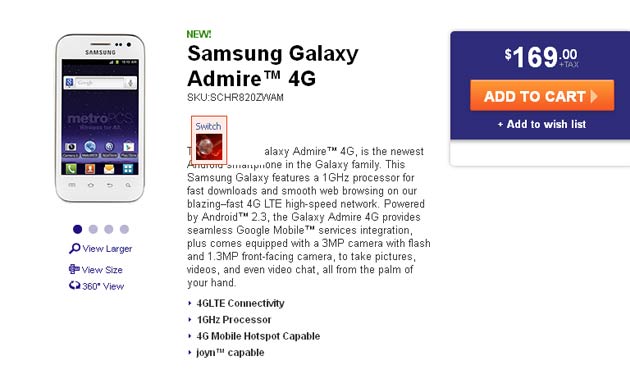 Samsung Galaxy Admire 4G