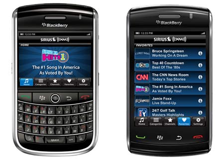Sirius App Blackberry