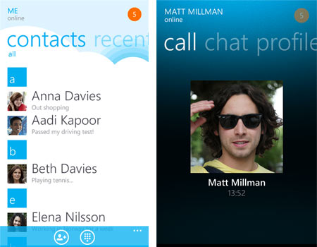 Skype for Windows Phone 01