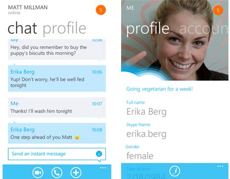 Skype for Windows Phone 02