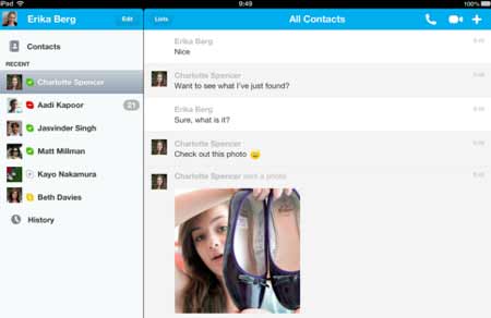 Skype iPad App