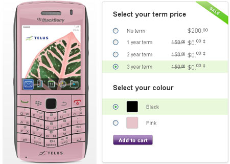 Telus BlackBerry Pearl 3G