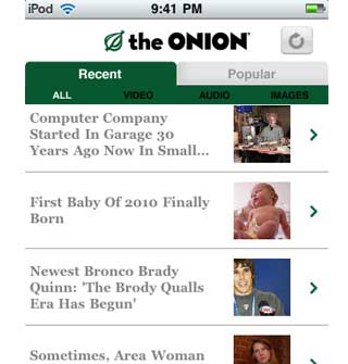 The Onion Screenshot