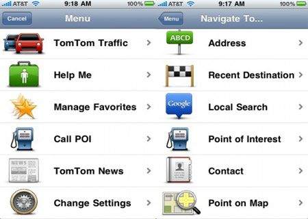 TomTom iPhone App