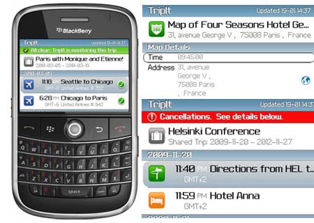 Triplt Blackberry App