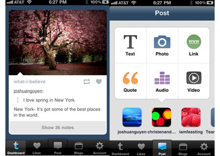 Tumblr 2.0 iPhone App