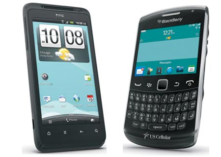 U.S. Cellular HTC Hero S BlackBerry Curve 9350