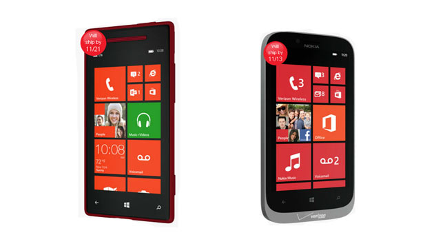 Verizon Windows Phone 8X And Nokia Lumia 822