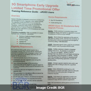 Verizon Upgrade Offer